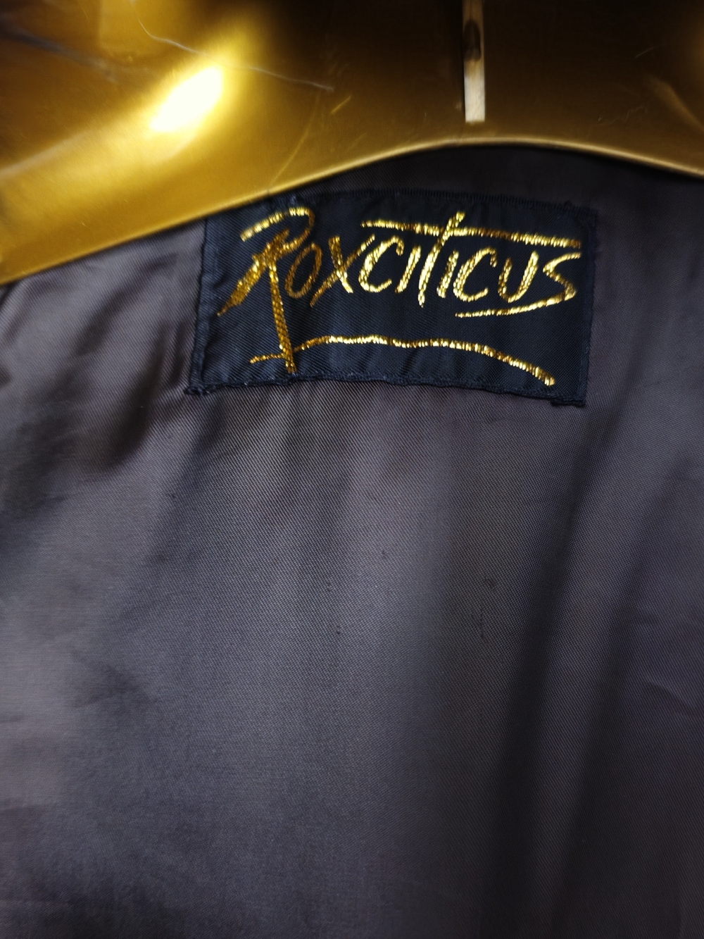 Roxciticus Vintage Brown Leather Fox Fur Trim Coat Large Jacket Hong Kong Orgin - Picture 2 of 14